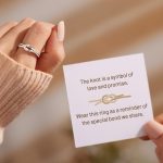 The Love Between Mother and Daughter is Forever Mother Daughter Ring, Story Jewellery Mother Daughter Square Knot Ring for Women, Friends, Mothers Day Birthday Christmas Gifts Jewelry Gift for Women - Image 5